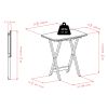 Dorian 5-Pc Snack Table Set; Oyster Gray