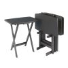 Dorian 5-Pc Snack Table Set; Oyster Gray