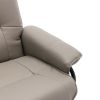 Faux Leather Manual Recliner,Adjustable Swivel Lounge Chair with Footrest,Can Rotate 360 Degrees,L-right Angle Curved Wooden Frame, Armrest and Wrappe