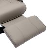 Faux Leather Manual Recliner,Adjustable Swivel Lounge Chair with Footrest,Can Rotate 360 Degrees,L-right Angle Curved Wooden Frame, Armrest and Wrappe