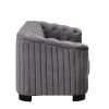82" Mid Century Modern Sofa with Rubber Wood Legs,Velvet Upholstered Sofa Couch,Sofa with Thick Removable Seat Cushion, 3 Seater Sofa Couch for Living