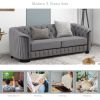 82" Mid Century Modern Sofa with Rubber Wood Legs,Velvet Upholstered Sofa Couch,Sofa with Thick Removable Seat Cushion, 3 Seater Sofa Couch for Living