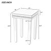ON-TREND Fashionable Modern Glass Mirrored Coffee Table Set of 3, Easy Assembly Crystal Design Cocktail Table with 2 End Tables for Apartment Home Off
