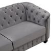 64" Velvet Upholstered Loveseat Sofa,Modern Loveseat Sofa with Thick Removable Seat Cushion,2-Person Loveseat Sofa Couch for Living Room,Bedroom,or Sm