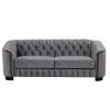 82" Mid Century Modern Sofa with Rubber Wood Legs,Velvet Upholstered Sofa Couch,Sofa with Thick Removable Seat Cushion, 3 Seater Sofa Couch for Living
