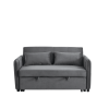 Convertible Sofa Bed, 3-in-1 Versatile Velvet Double Sofa with Pullout Bed, Seat with Adjustable Backrest, Lumbar Pillows, and Living Room Side Pocket