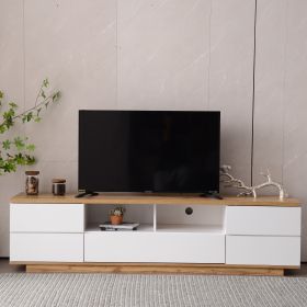 Modern TV stand for TVs up to 80'' , Media Console with Multi-Functional Storage, Entertainment Center with Door Rebound Device, TV cabinet for living (Color: as Pic)
