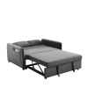 Convertible Sofa Bed, 3-in-1 Versatile Velvet Double Sofa with Pullout Bed, Seat with Adjustable Backrest, Lumbar Pillows, and Living Room Side Pocket