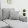 Modern U Shape Sectional Sofa, 7 Seat Fabric Sectional Sofa Set with 3 Pillows Included for Living Room, Apartment, O