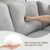 Modern U Shape Sectional Sofa, 7 Seat Fabric Sectional Sofa Set with 3 Pillows Included for Living Room, Apartment, O