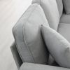 Modern U Shape Sectional Sofa, 7 Seat Fabric Sectional Sofa Set with 3 Pillows Included for Living Room, Apartment, O