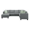 [VIDEO provided] 112*87" Sectional Sofa Couches Living Room Sets, 7 Seats Modular Sectional Sofa with Ottoman, L Shape Fabric Sofa Corner Couch Set wi