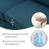 Chenille Modular Sectional Sofa,U Shaped Couch with Adjustable Armrests and Backrests,6 Seat Reversible Sofa Bed with