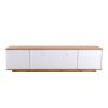 Modern TV stand for TVs up to 80'' , Media Console with Multi-Functional Storage, Entertainment Center with Door Rebound Device, TV cabinet for living