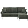 [VIDEO provided] [New]84 " Convertible Sectional Sofa, Modern Chenille L-Shaped Sofa Couch with Reversible Chaise Lounge, Fit for Living Room, Apartme