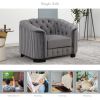 41.5" Velvet Upholstered Accent Sofa; Modern Single Sofa Chair with Thick Removable Seat Cushion; Modern Single Couch for Living Room; Bedroom; or Sma