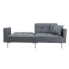 Linen Upholstered Modern Convertible Folding Futon Sofa Bed for Compact Living Space; Apartment; Dorm