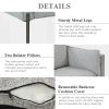 2 Piece Sofa Sets Modern Linen Fabric Upholstered Loveseat and 3 Seat Couch Set Furniture for Different Spaces; Living Room; Apartment(2+3 seat)