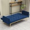 Convertible Futon Sofa Bed, Modern Reclining Futon Loveseat Couch with 2 Pillowa Sleeper Sofa for Dorm Room Living Room Bedroom Office