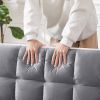 1 versatile foldable sofa bed in 3 lengths, modern sofa sofa sofa velvet pull-out bed, adjustable back and with USB port and ashtray and swivel phone