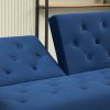 Convertible Futon Sofa Bed, Modern Reclining Futon Loveseat Couch with 2 Pillowa Sleeper Sofa for Dorm Room Living Room Bedroom Office