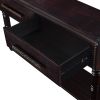 Light Luxury Retro Sofa Table with outlets, 54 inch pine wood console table with 2 Power Outlets and 2 USB Ports for entryway/hallway/ living room wit