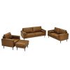 79"Mid-Century Modern Couch with high-tech Fabric Surface/ Upholstered Cushions/Pillows,Seat Sofas&Couches for Living Room Apartment Office, Large-Bro