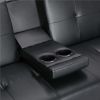 LuxuryGoods Modern Faux Leather Futon with Cupholders and Pillows