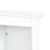 ON-TREND Minimalism Style Entertainment Wall Unit with Bridge, Modern TV Console Table for TVs Up to 70", Multifunctional TV Stand with Tempered Glass