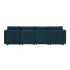 Chenille Modular Sectional Sofa,U Shaped Couch with Adjustable Armrests and Backrests,6 Seat Reversible Sofa Bed with