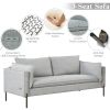 2 Piece Sofa Sets Modern Linen Fabric Upholstered Loveseat and 3 Seat Couch Set Furniture for Different Spaces; Living Room; Apartment(2+3 seat)