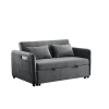 Convertible Sofa Bed, 3-in-1 Versatile Velvet Double Sofa with Pullout Bed, Seat with Adjustable Backrest, Lumbar Pillows, and Living Room Side Pocket