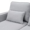 4-Seater Modern Linen Fabric Sofa with Armrest Pockets and 4 Pillows,Minimalist Style Couch for Living Room, Apartment, Of