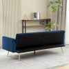 Convertible Futon Sofa Bed, Modern Reclining Futon Loveseat Couch with 2 Pillowa Sleeper Sofa for Dorm Room Living Room Bedroom Office