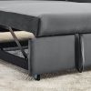 Convertible Sofa Bed, 3-in-1 Versatile Velvet Double Sofa with Pullout Bed, Seat with Adjustable Backrest, Lumbar Pillows, and Living Room Side Pocket
