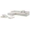 [VIDEO provided] [New] 109*68" Modular Sectional Living Room Sofa Set, Modern Minimalist Style Couch, Upholstered Sleeper Sofa for Living Room, Bedroo