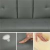 LuxuryGoods Modern Faux Leather Futon with Cupholders and Pillows