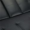 LuxuryGoods Modern Faux Leather Futon with Cupholders and Pillows