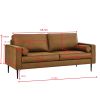 79"Mid-Century Modern Couch with high-tech Fabric Surface/ Upholstered Cushions/Pillows,Seat Sofas&Couches for Living Room Apartment Office, Large-Bro