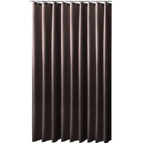 Waterproof Shading Shower Partition Curtain Punch-free (Option: Coffee Color-200 Width 200 Height Hook)